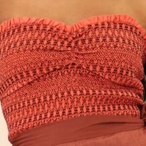 NWOT Anthropologie Smocked Sweetheart Strapless Tube Top
